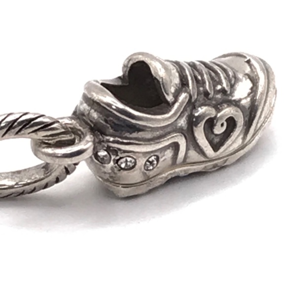 Brighton Tiny Running Shoe Pendant Dangle Charm Silver Plate Sneaker Sports - Picture 3 of 9